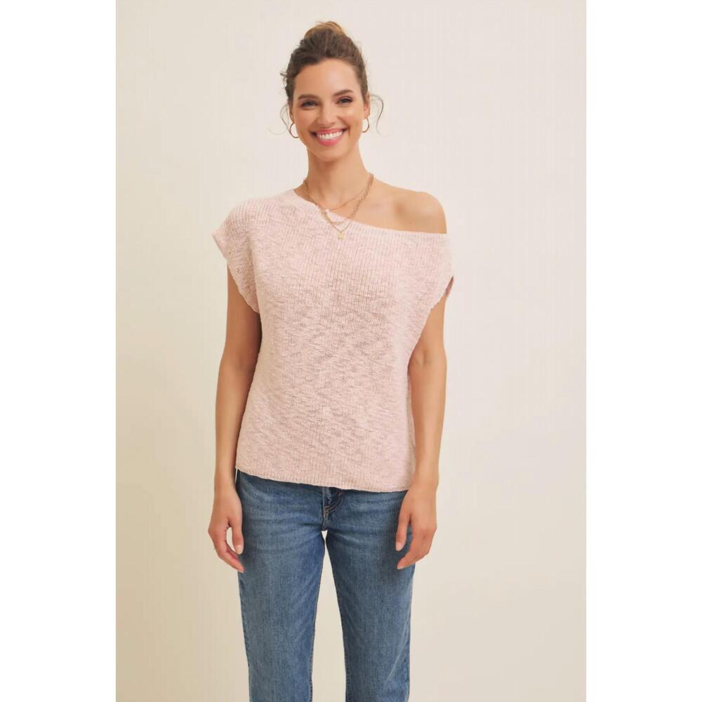 NEW IN FEBRUARY tess slub top in pink